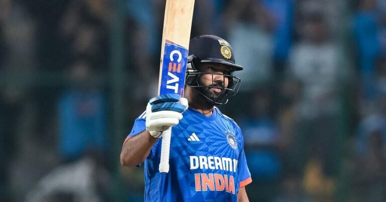 Rohit Sharma Joins Pakistan’s Babar Azam as He Makes T20I History After India Beat Australia in the Super 8